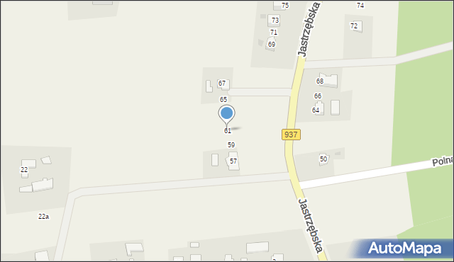 Hażlach, Jastrzębska, 61, mapa Hażlach