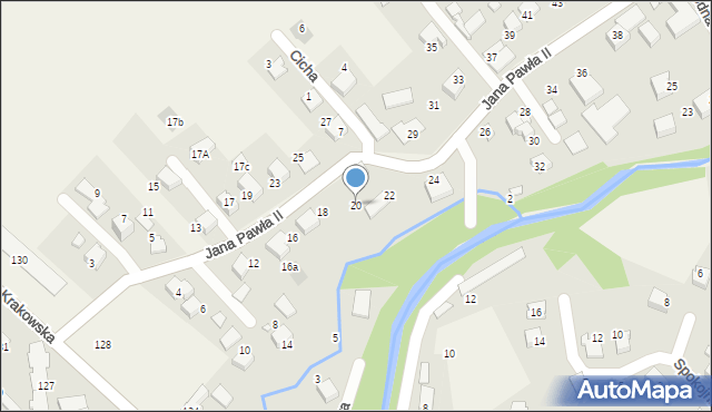 Hecznarowice, Jana Pawła II, 20, mapa Hecznarowice