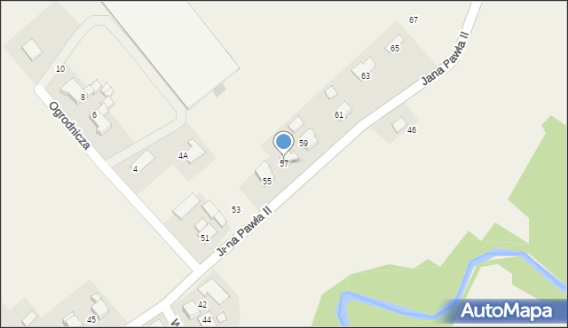 Hecznarowice, Jana Pawła II, 57, mapa Hecznarowice