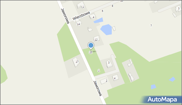 Henryszew, Jaworowa, 10, mapa Henryszew