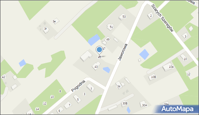 Henryszew, Jaworowa, 45, mapa Henryszew