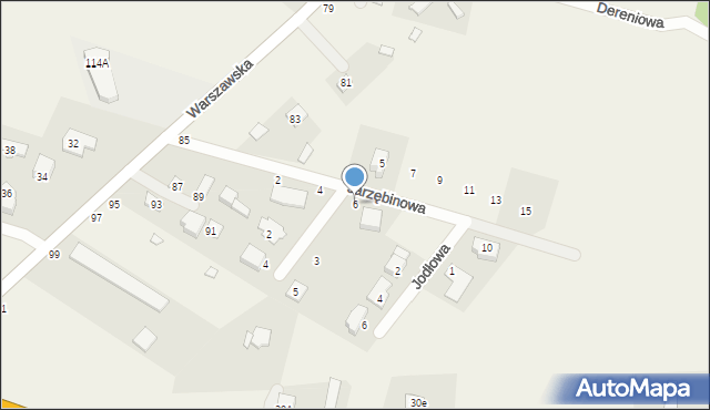 Hipolitów, Jarzębinowa, 6, mapa Hipolitów