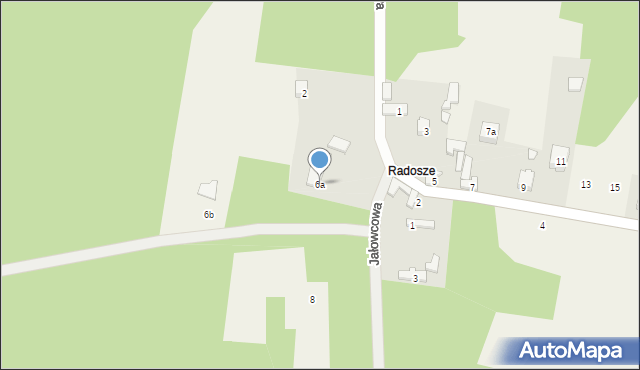 Hucisko, Jałowcowa, 6a, mapa Hucisko