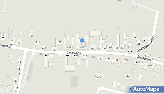 Inowrocław, Jacewska, 127, mapa Inowrocławia
