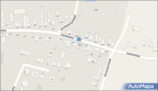 Inowrocław, Jacewska, 152, mapa Inowrocławia