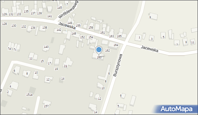 Inowrocław, Jacewska, 160, mapa Inowrocławia