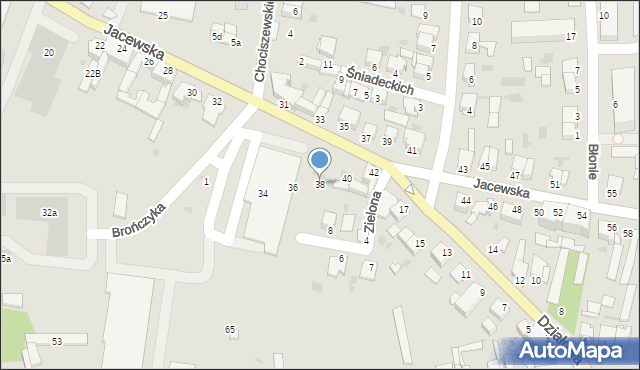 Inowrocław, Jacewska, 38, mapa Inowrocławia