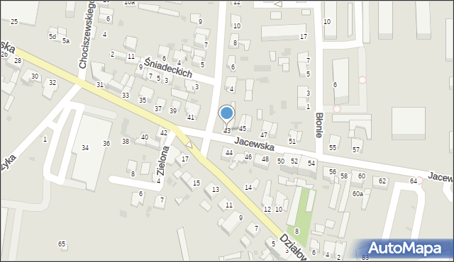 Inowrocław, Jacewska, 43, mapa Inowrocławia