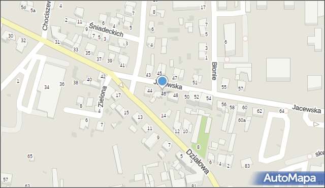 Inowrocław, Jacewska, 46/1, mapa Inowrocławia