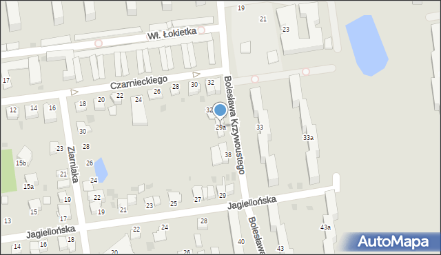 Inowrocław, Jagiellońska, 29a, mapa Inowrocławia