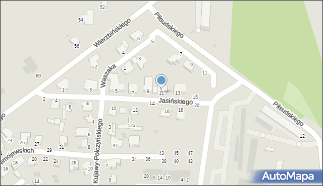 Inowrocław, Jasińskiego Jakuba, 11, mapa Inowrocławia