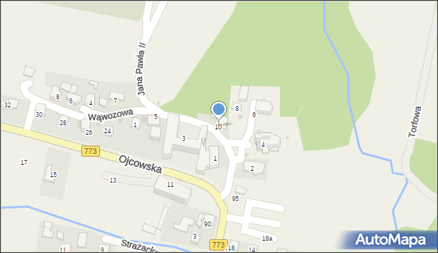 Iwanowice Włościańskie, Jana Pawła II, 10, mapa Iwanowice Włościańskie