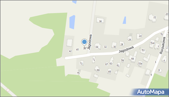 Izabelin-Dziekanówek, Jagodowa, 38, mapa Izabelin-Dziekanówek