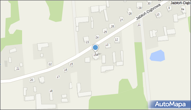 Jabłoń-Dąbrowa, Jabłoń-Dąbrowa, 13A, mapa Jabłoń-Dąbrowa