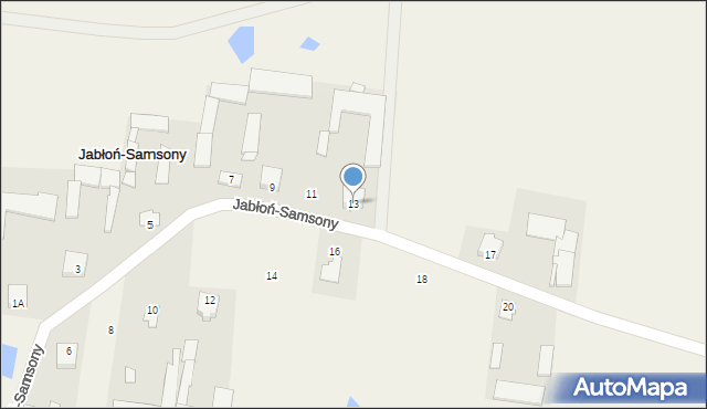 Jabłoń-Samsony, Jabłoń-Samsony, 13, mapa Jabłoń-Samsony