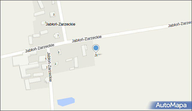 Jabłoń-Zarzeckie, Jabłoń-Zarzeckie, 28, mapa Jabłoń-Zarzeckie
