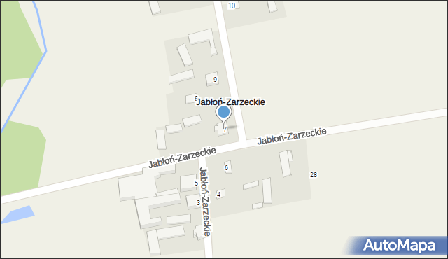 Jabłoń-Zarzeckie, Jabłoń-Zarzeckie, 7, mapa Jabłoń-Zarzeckie