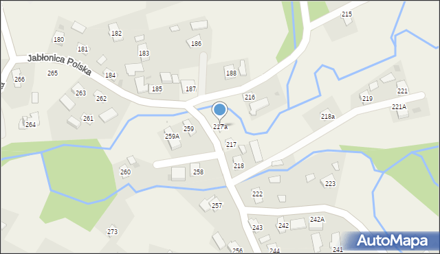 Jabłonica Polska, Jabłonica Polska, 217a, mapa Jabłonica Polska