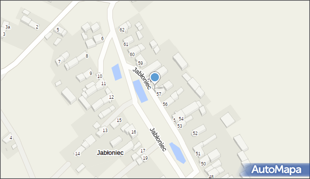 Jabłoniec, Jabłoniec, 58, mapa Jabłoniec