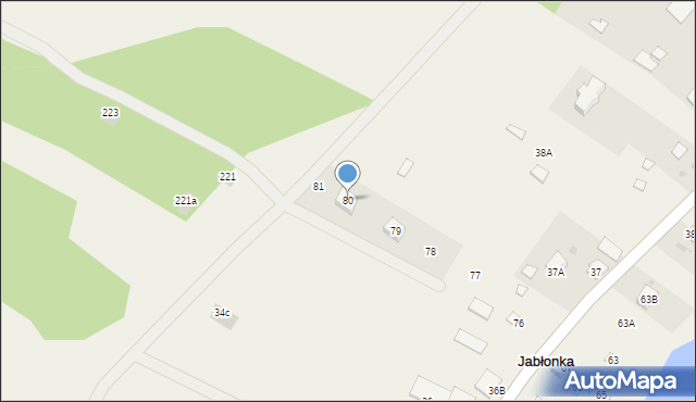 Jabłonka, Jabłonka, 80, mapa Jabłonka