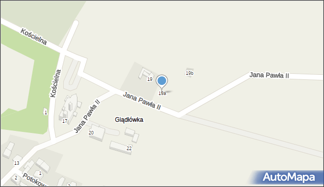 Jabłonka, Jana Pawła II, 19a, mapa Jabłonka