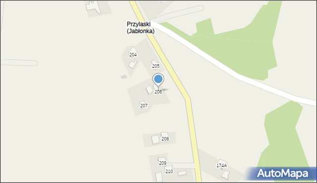 Jabłonka, Jabłonka, 206, mapa Jabłonka