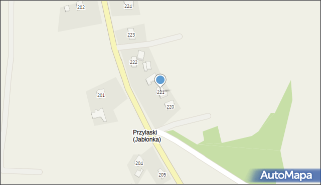 Jabłonka, Jabłonka, 221, mapa Jabłonka