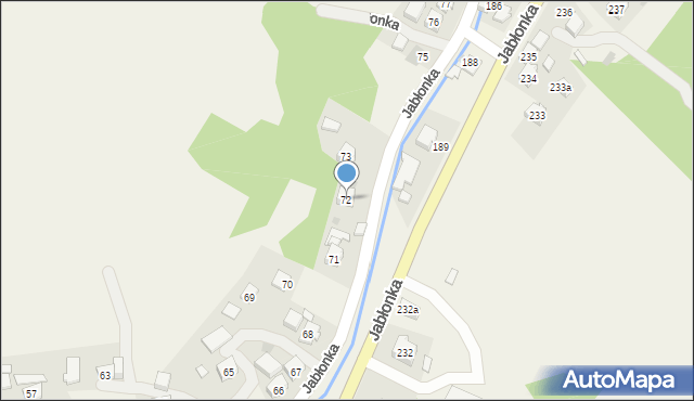 Jabłonka, Jabłonka, 72, mapa Jabłonka