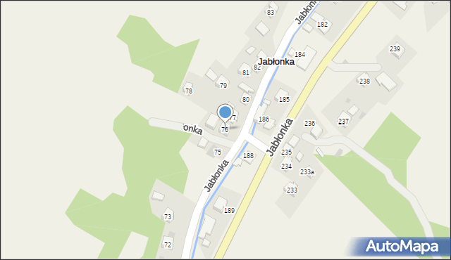 Jabłonka, Jabłonka, 76, mapa Jabłonka