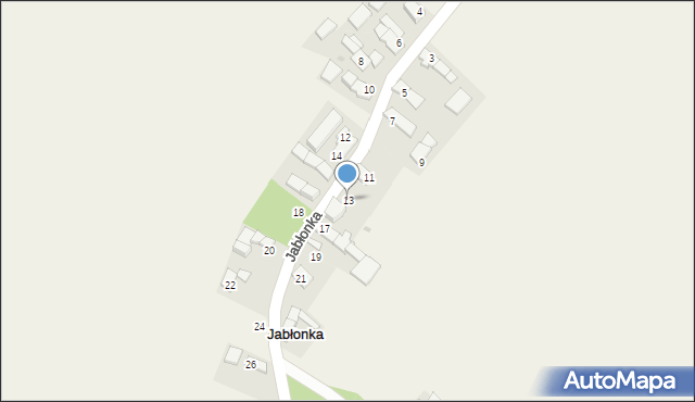 Jabłonka, Jabłonka, 13, mapa Jabłonka