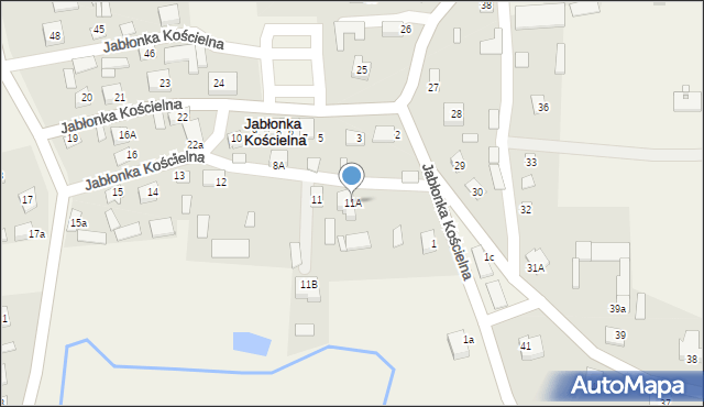 Jabłonka Kościelna, Jabłonka Kościelna, 11A, mapa Jabłonka Kościelna