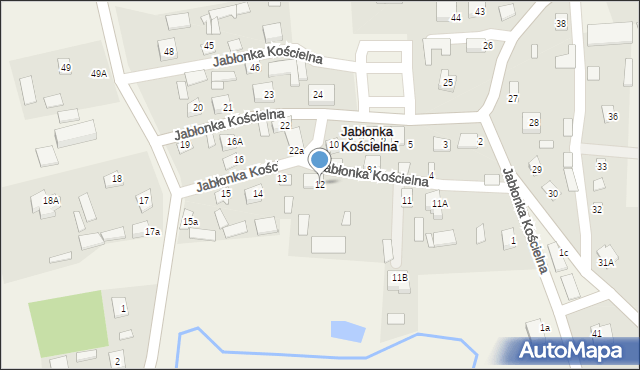 Jabłonka Kościelna, Jabłonka Kościelna, 12, mapa Jabłonka Kościelna