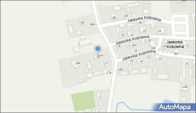 Jabłonka Kościelna, Jabłonka Kościelna, 18, mapa Jabłonka Kościelna