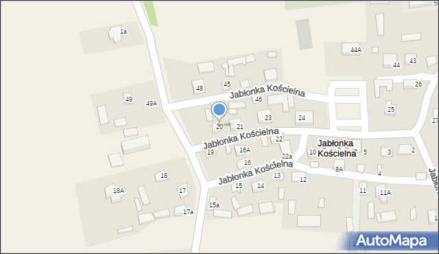 Jabłonka Kościelna, Jabłonka Kościelna, 20, mapa Jabłonka Kościelna