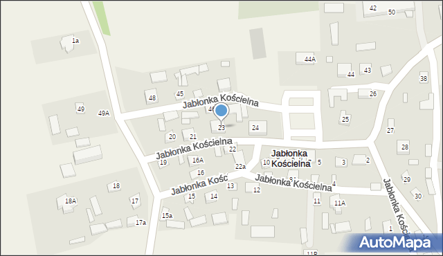 Jabłonka Kościelna, Jabłonka Kościelna, 23, mapa Jabłonka Kościelna