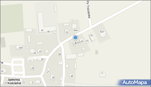 Jabłonka Kościelna, Jabłonka Kościelna, 39, mapa Jabłonka Kościelna