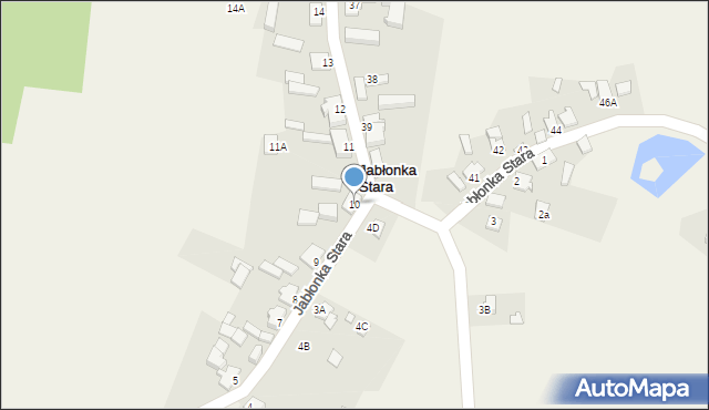 Jabłonka Stara, Jabłonka Stara, 10, mapa Jabłonka Stara
