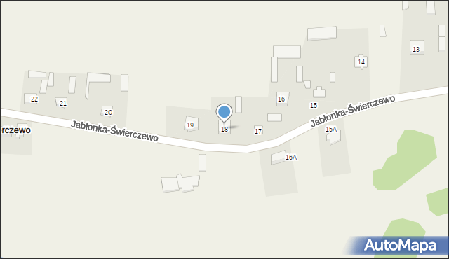 Jabłonka-Świerczewo, Jabłonka-Świerczewo, 18, mapa Jabłonka-Świerczewo