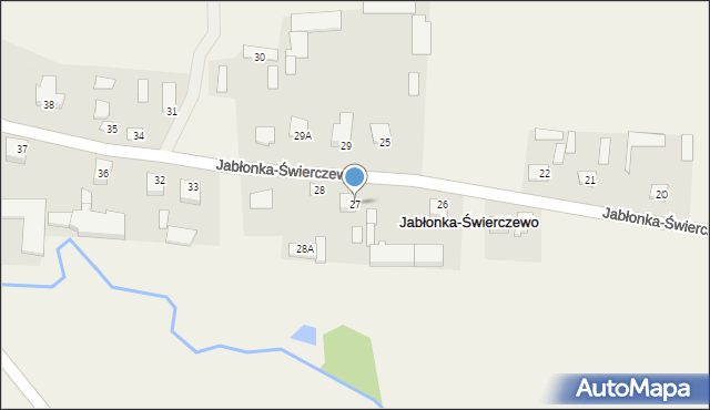 Jabłonka-Świerczewo, Jabłonka-Świerczewo, 27, mapa Jabłonka-Świerczewo