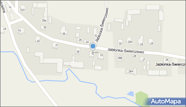 Jabłonka-Świerczewo, Jabłonka-Świerczewo, 32, mapa Jabłonka-Świerczewo