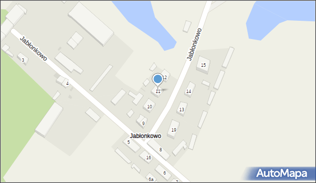 Jabłonkowo, Jabłonkowo, 11, mapa Jabłonkowo