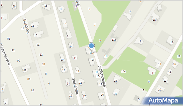 Jabłonna, Jabłonowska, 12A, mapa Jabłonna