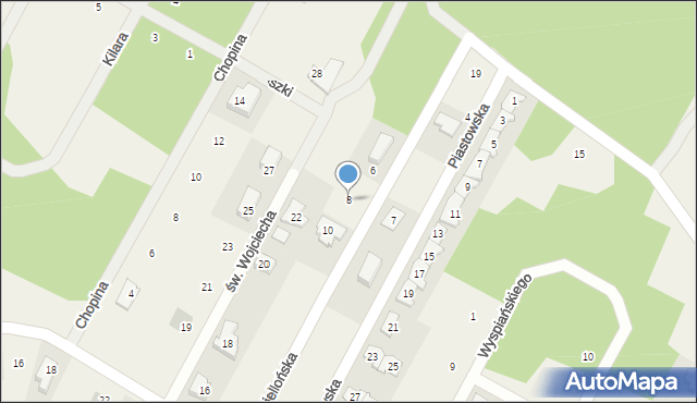 Jabłonna, Jagiellońska, 8, mapa Jabłonna