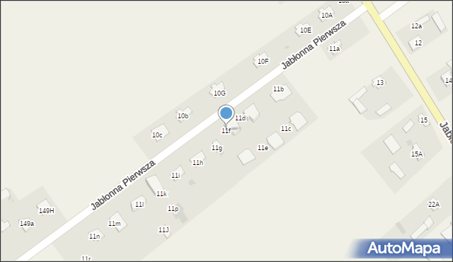 Jabłonna Druga, Jabłonna Druga, 11f, mapa Jabłonna Druga