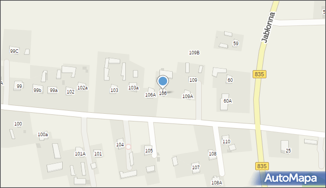 Jabłonna-Majątek, Jabłonna-Majątek, 106, mapa Jabłonna-Majątek