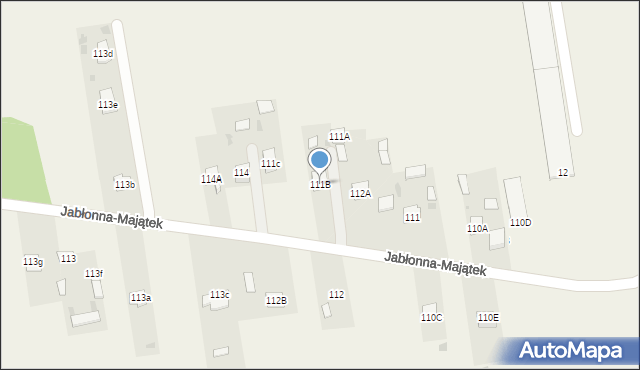 Jabłonna-Majątek, Jabłonna-Majątek, 111B, mapa Jabłonna-Majątek