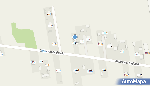 Jabłonna-Majątek, Jabłonna-Majątek, 114A, mapa Jabłonna-Majątek