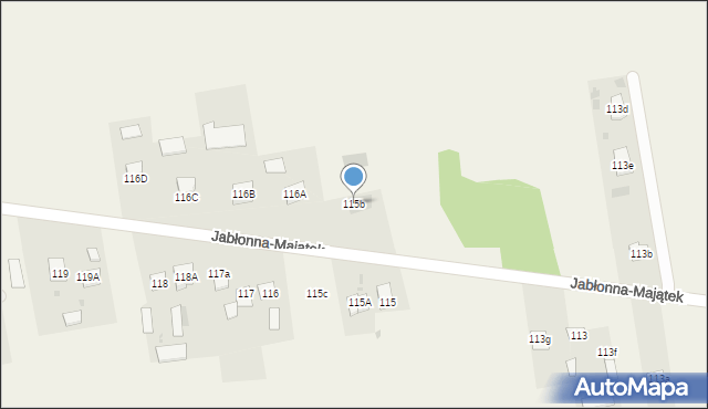 Jabłonna-Majątek, Jabłonna-Majątek, 115b, mapa Jabłonna-Majątek