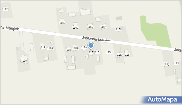Jabłonna-Majątek, Jabłonna-Majątek, 117, mapa Jabłonna-Majątek