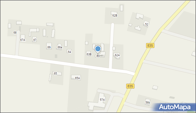 Jabłonna-Majątek, Jabłonna-Majątek, 63, mapa Jabłonna-Majątek